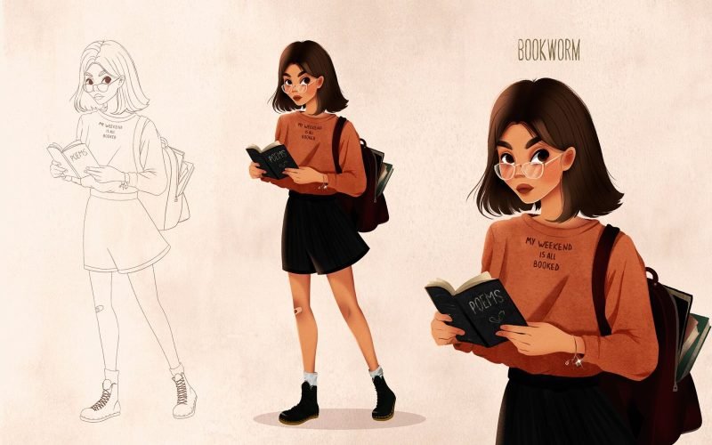 2-character-design-illustration-book-worm-yelyzaveta